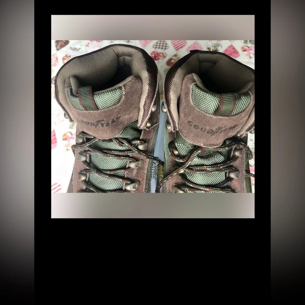 Goodyear Montana Suede Hiking - Work Boots #GY210-4P Brown & Green size 9